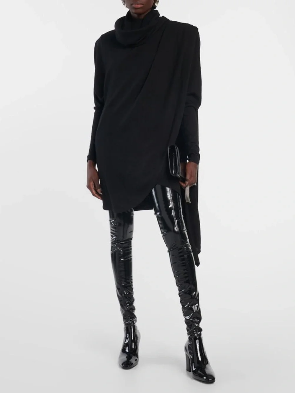 New Saint Laurent Betty Vinyl Over-The-Knee Boots $2,150 41